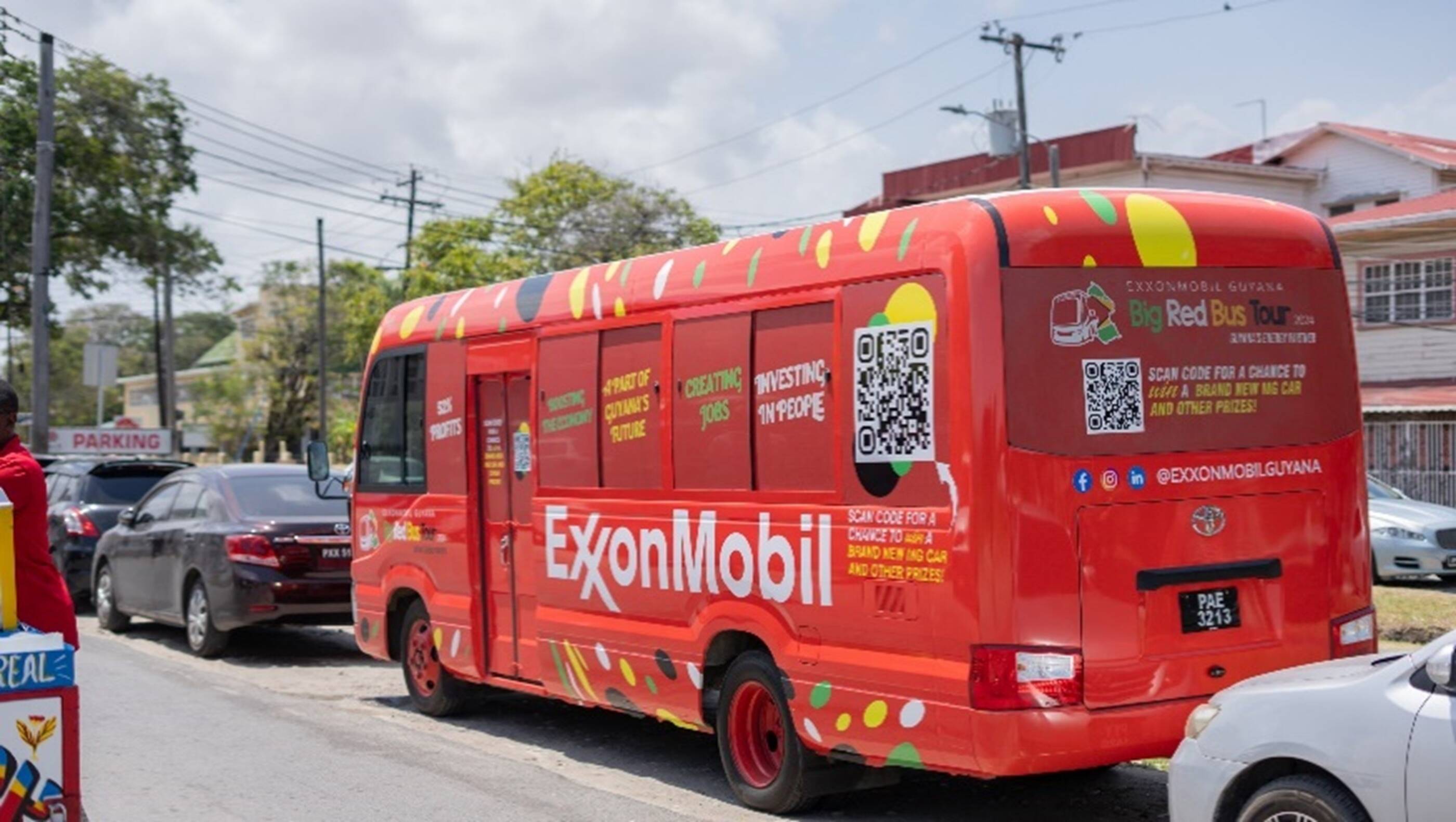 The ExxonMobil Guyana Big Red Bus toured various regions across the country and our employees engaged with citizens, community leaders and local media.