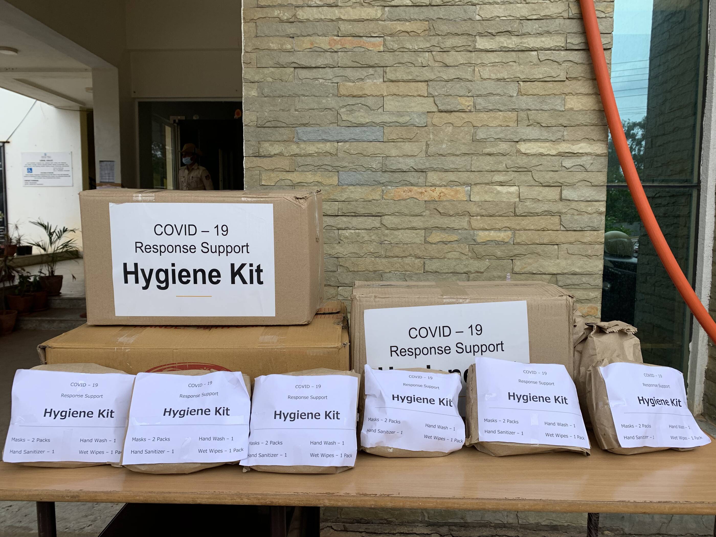 COVID-19 hygiene kits for distribution