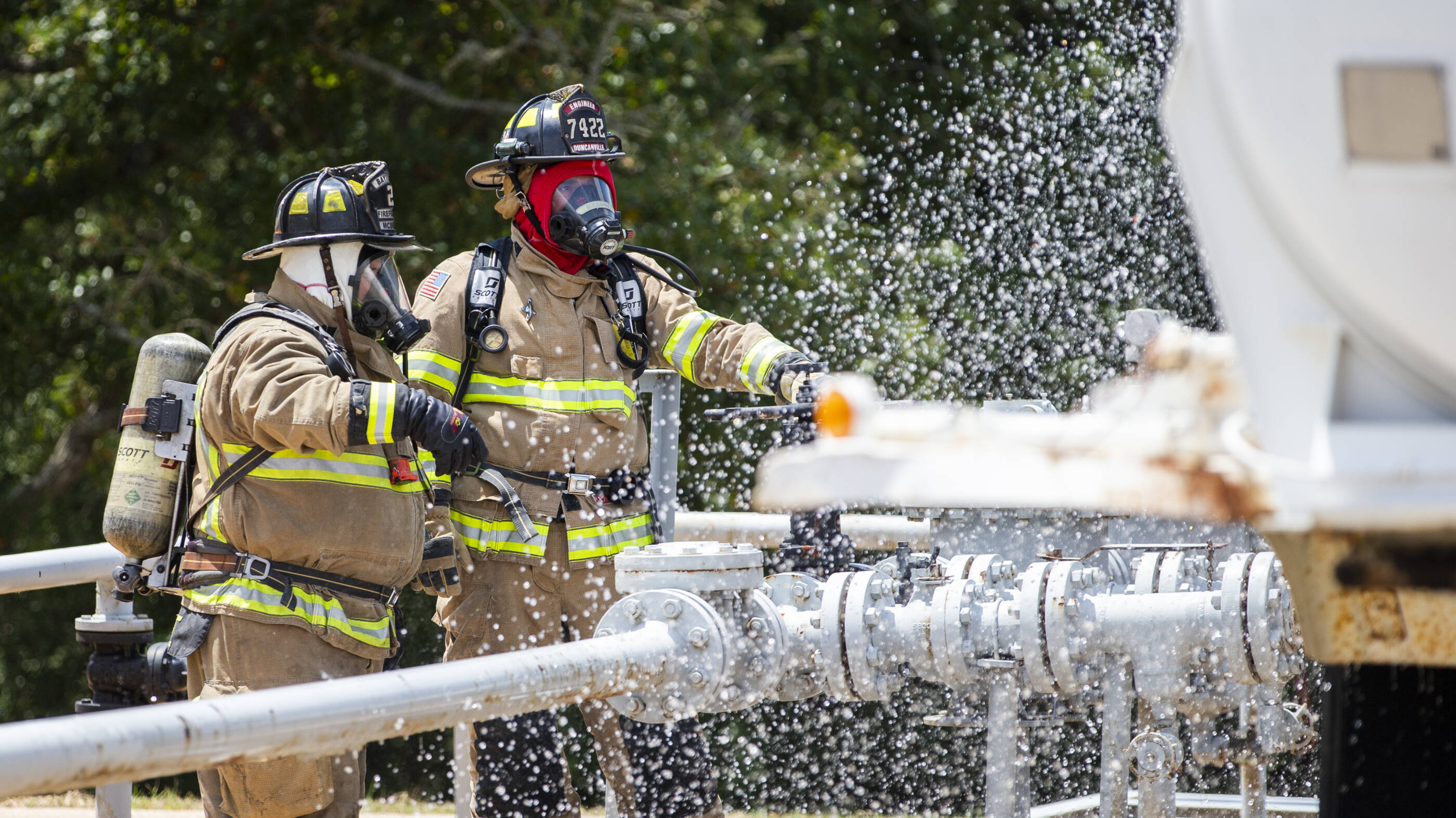 ExxonMobil employees regularly attend specialized trainings, often with local firefighters and other first responders, to help ensure preparedness in the case of an emergency.