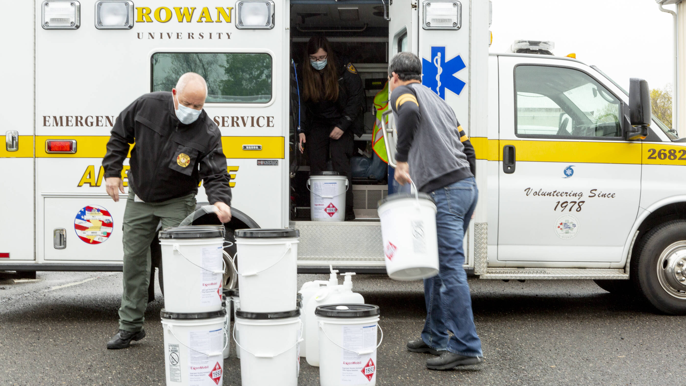 ExxonMobil donated hand sanitizer and personal protective equipment to first responders around the world.